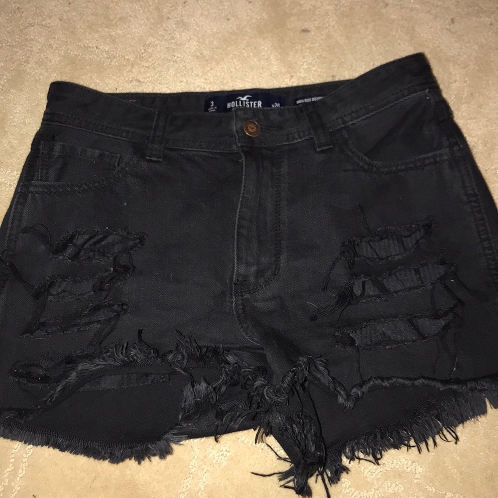 black jean shorts:)